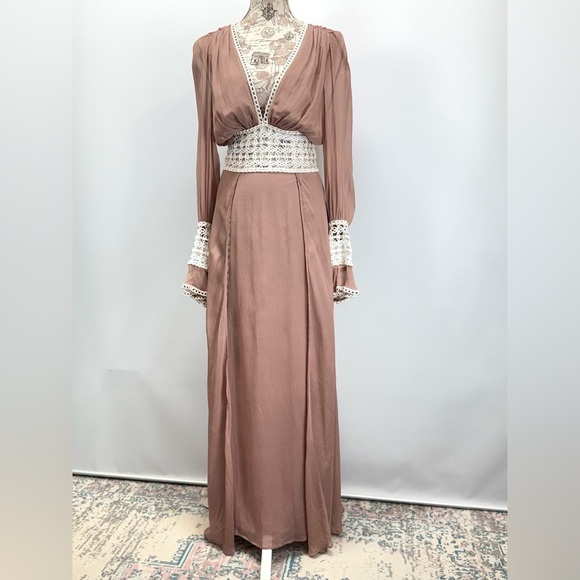 FOR LOVE AND LEMONS Lavender CELINE sheer maxi dress size S. - Picture 9 of 14